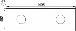 Акватон Столешница под раковину Брук 140 (60+20+60) белая – фотография-3